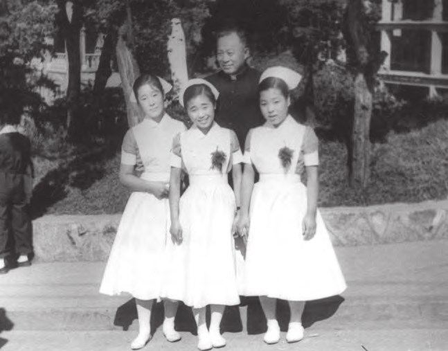 Hak Ja Han Moon as a student at St. Joseph's Nursing School, 1959