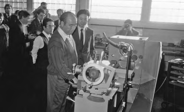 Visiting a precision machine shop in Germany, 1989